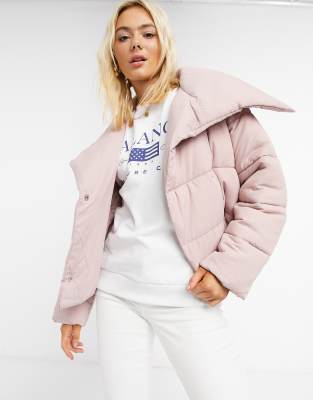 ASOS DESIGN asymmetric puffer jacket in 