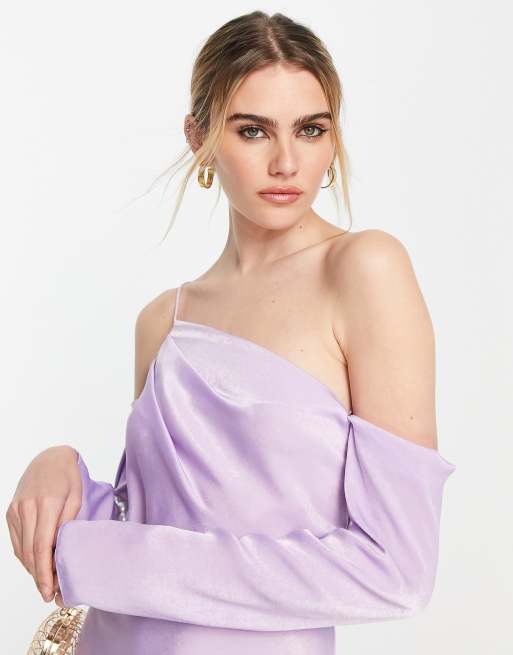 Mauve silk outlet dress