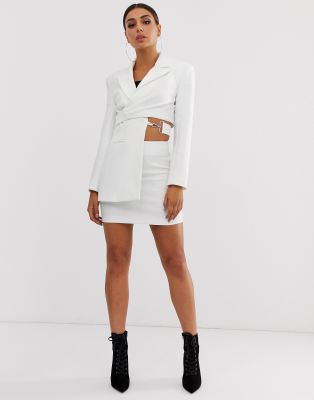 asos black and white blazer