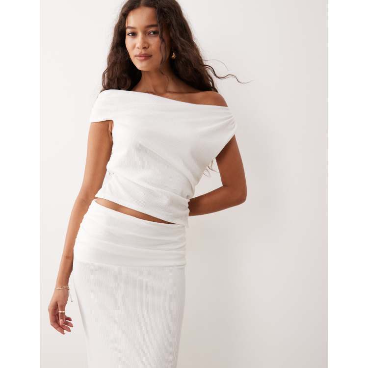 トップス Eaphi angel sleeve rib knit eaphi エフィangel sleeve rib knit ivory - メルカリ