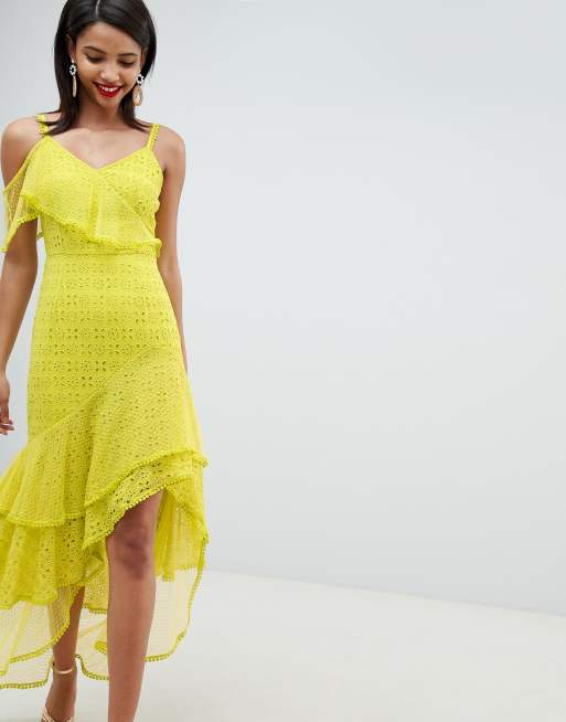 Asos broderie maxi outlet dress