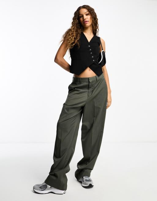 ASOS DESIGN asymmetric vest in black | ASOS