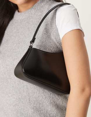 ASOS DESIGN - Asymmetrische Schultertasche in Schwarz