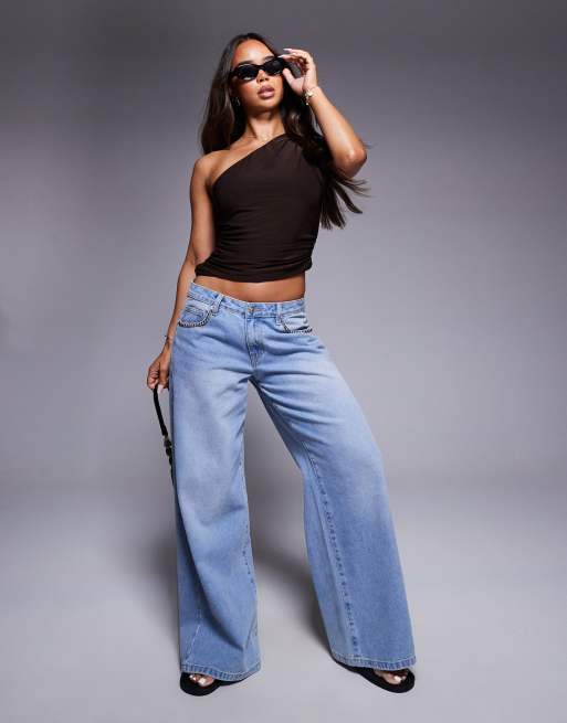 ASOS DESIGN – Asymmetrisches, anschmiegsames Oberteil in Braun, 4 von 4