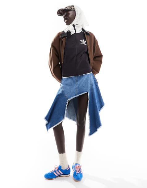 ASOS DESIGN - Asymmetrisk blå nederdel i denim - view 1