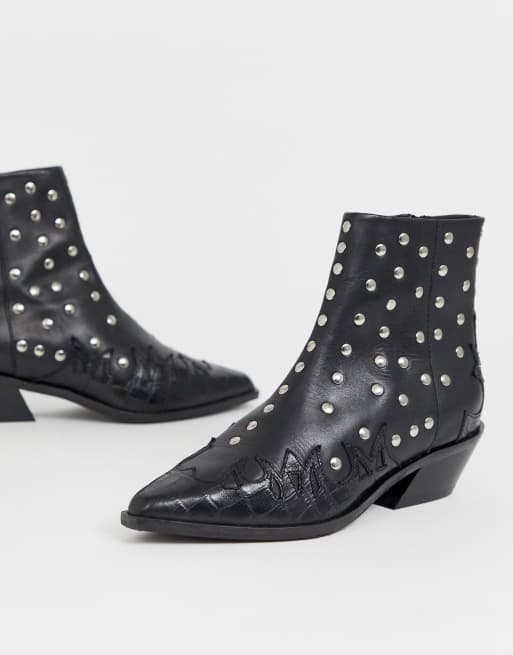 Asos studded ankle sales boots