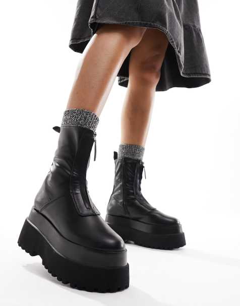 Bottines Plateforme Noires pour Femme ASOS