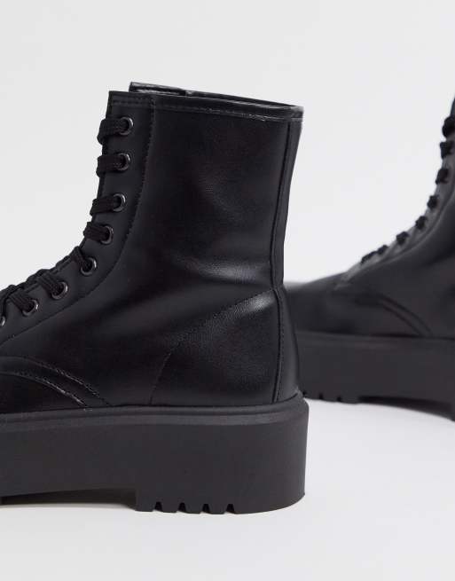 ASOS DESIGN – Attitude 2 – Schwarze Schnürstiefel mit dicker Sohle, 2 von 4