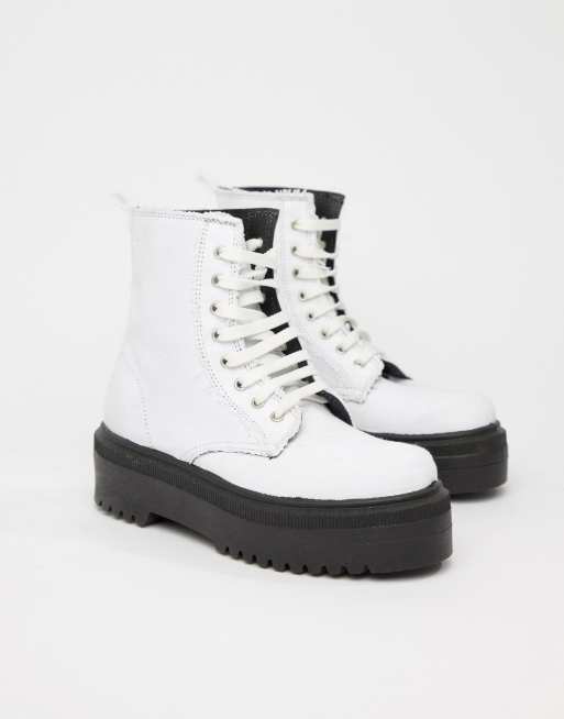 Asos design attitude 2025 chunky lace up boots