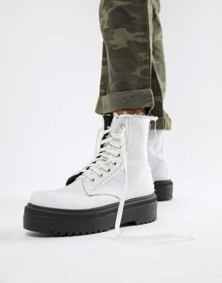 Asos design attitude 2024 chunky lace up boots