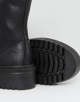 attitude chunky lace up boots