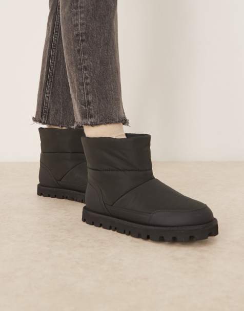 ASOS DESIGN - Audrey - Stivaletti da neve in nylon neri - view 1