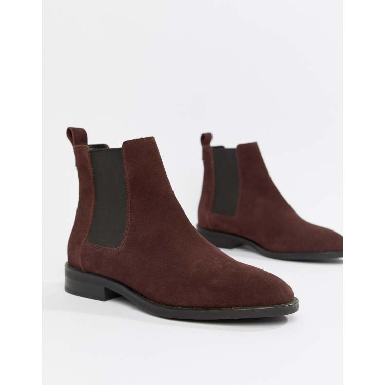 ASOS DESIGN Aura suede chelsea ankle boots ASOS