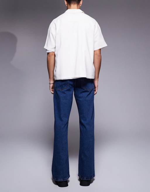 ASOS DESIGN – Ausgestellte Vintage-Jeans in verwaschenem Dunkelblau, 3 von 5