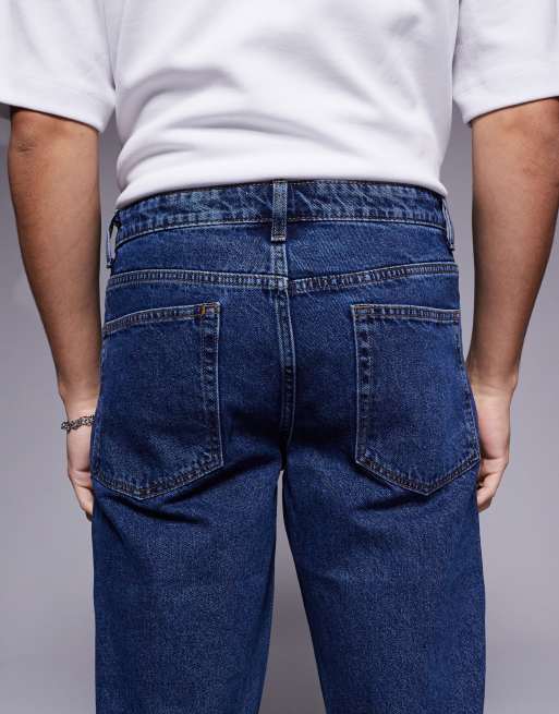ASOS DESIGN – Ausgestellte Vintage-Jeans in verwaschenem Dunkelblau, 4 von 5