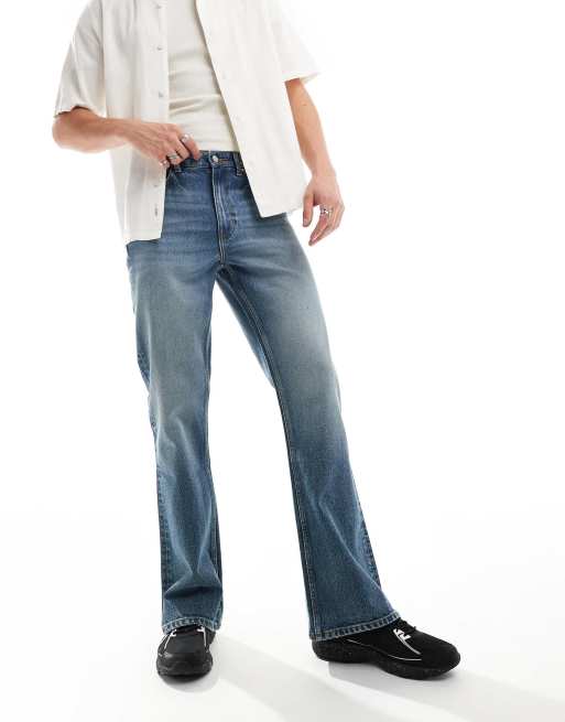 ASOS DESIGN – Ausgestellte Vintage-Jeans in Vintage-Blau