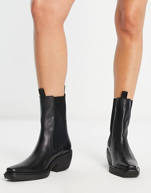 Asos leather chelsea outlet boots