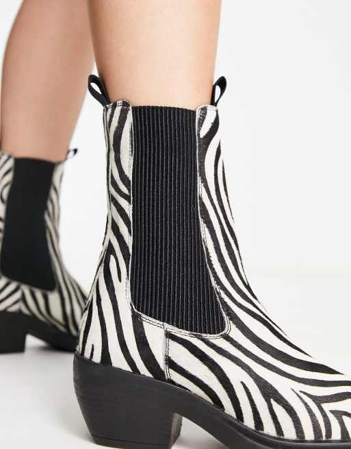 Zebra cowgirl hot sale boots