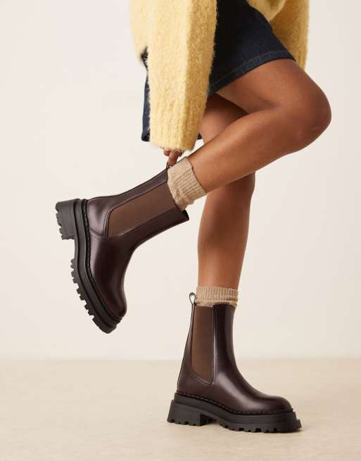 ASOS DESIGN - Austin - Stivaletti chelsea color cioccolato con suola spessa, 2 di 4