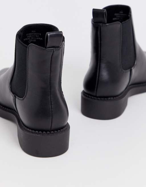 Asos automatic leather chelsea boots on sale