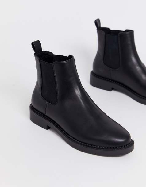 ASOS DESIGN – Auto – Robuste Chelsea-Stiefel in Schwarz