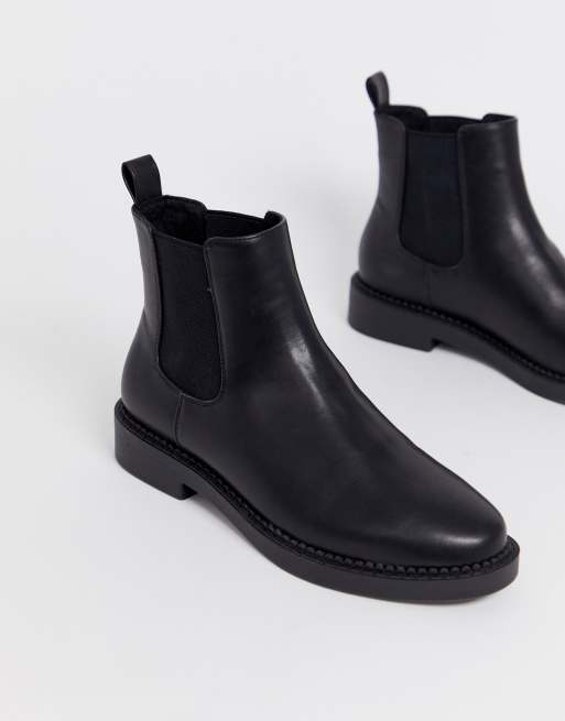 ASOS DESIGN – Auto – Svarta grova chelseaboots