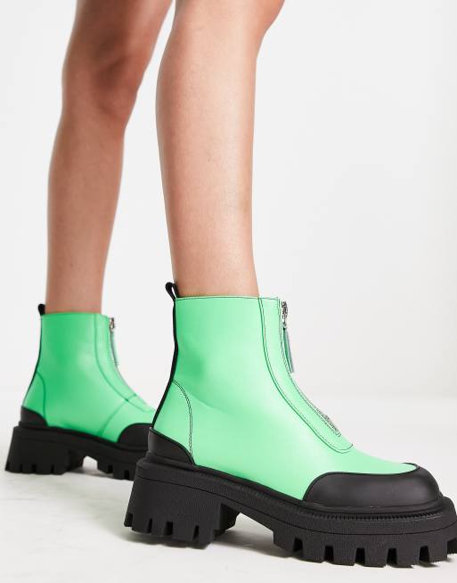 Asos green outlet boots