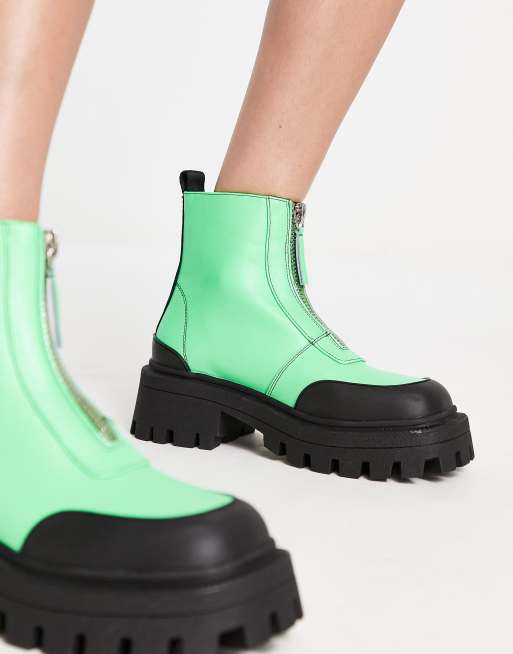 Green on sale boots shoes