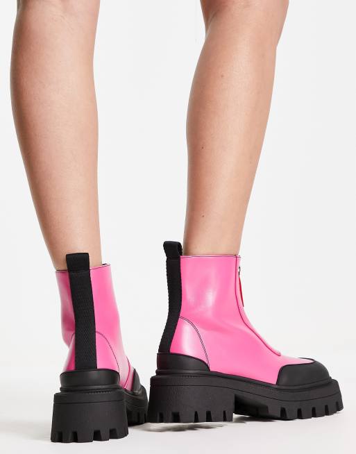 Asos best sale pink boots