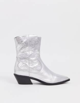 cheap silver cowboy boots