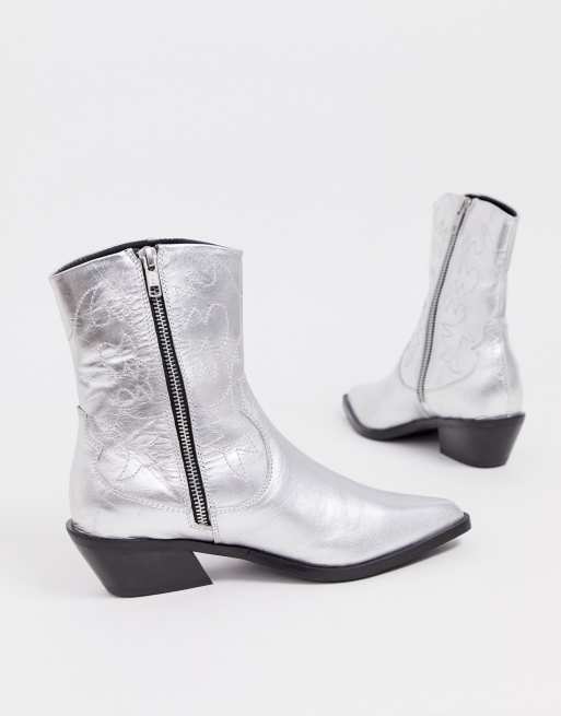 Asos store silver boots