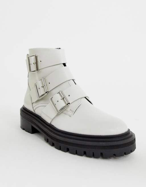 White store biker boots