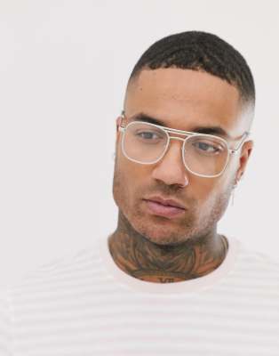 clear lens aviator glasses