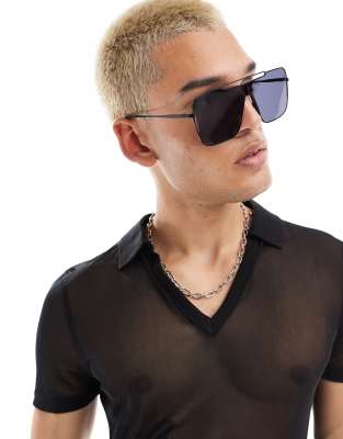 ASOS DESIGN ASOS DESIGN aviator sunglasses in black