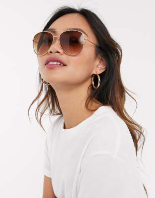 brown lens aviator sunglasses