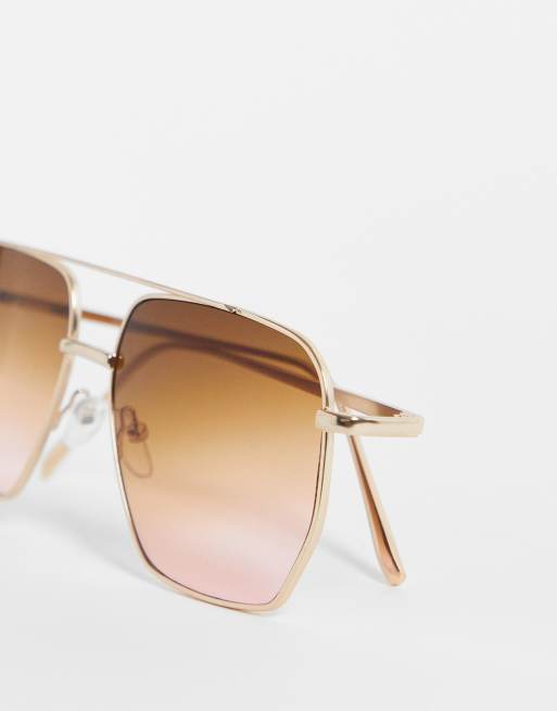 Matte gold clearance sunglasses