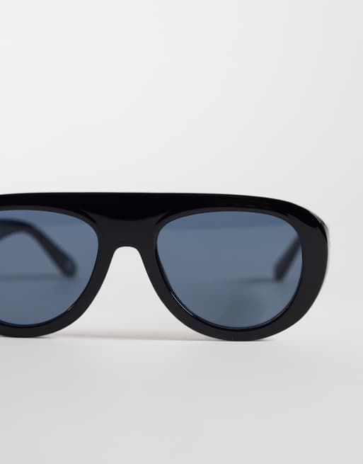 ASOS DESIGN - aviatore rotondi neri, 2 di 3