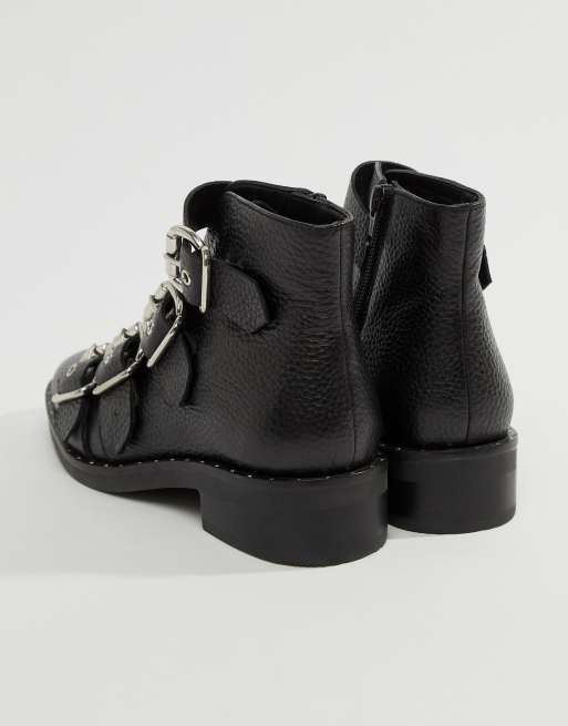 ASOS DESIGN Avid Bottines en cuir cloutees