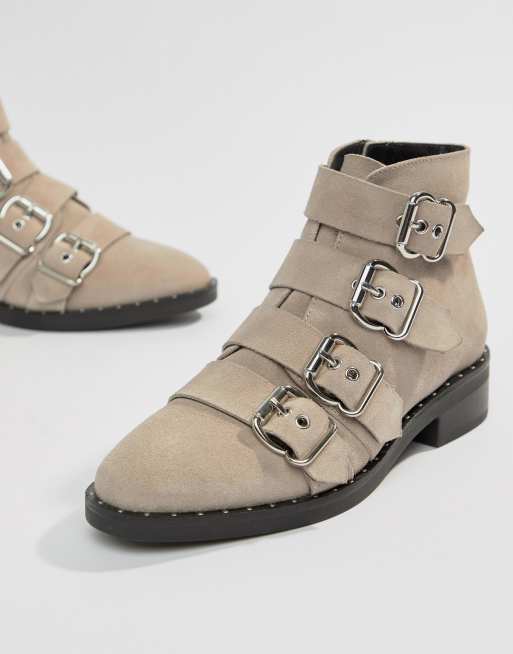 ASOS DESIGN Avid suede studded ankle boots ASOS