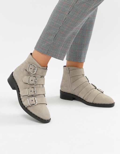 ASOS DESIGN Avid suede studded ankle boots