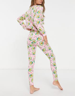 avocado christmas pyjamas