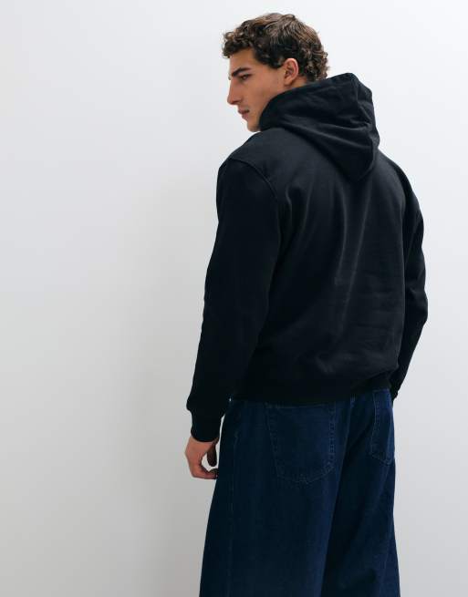 ASOS DESIGN avslappnad huvtröja med Pokemon Pikachu-tryck i svart, 5 av 5