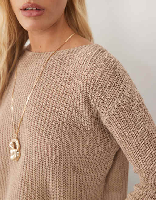 ASOS DESIGN avslappnad virkad stickad tröja, 3 av 4
