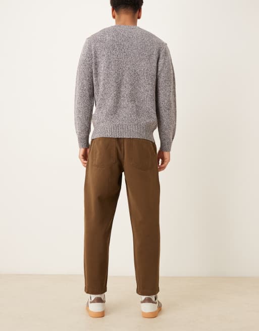 ASOS DESIGN – Avslappnade jeans med avsmalnande passform och brun tvätt, 3 av 5