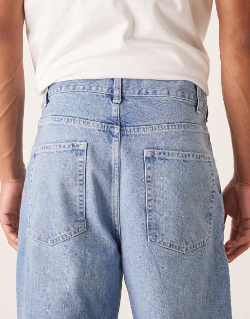 ASOS DESIGN – Avsmalnande jeans i ljus tvätt med avslappnad passform, 4 av 5