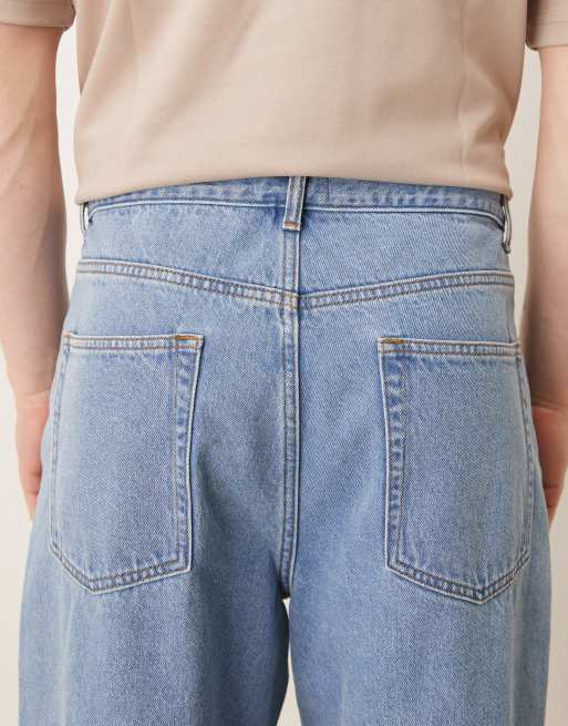 ASOS DESIGN – Avsmalnande jeans i ljus tvätt med avslappnad passform, 4 av 5