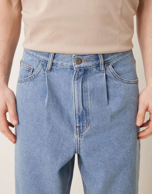ASOS DESIGN – Avsmalnande jeans i ljus tvätt med avslappnad passform, 5 av 5