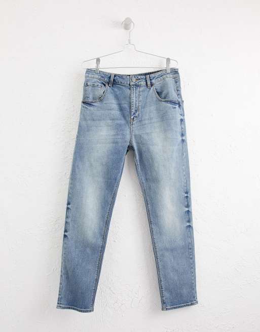 ASOS DESIGN avsmalnande jeans i mellantvätt, 3 av 4
