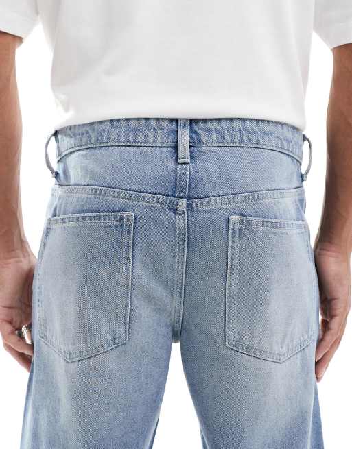 ASOS DESIGN – Avsmalnande jeans med ljusblå tvätt, 4 av 5