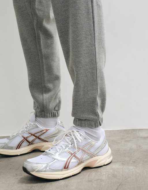 ASOS DESIGN avsmalnande pikéjoggers i gråmelerad, 5 av 5